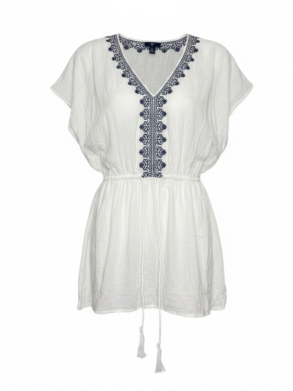 Gap White Embroidered Swim Cover Up Size XL Boho Beach Tunic